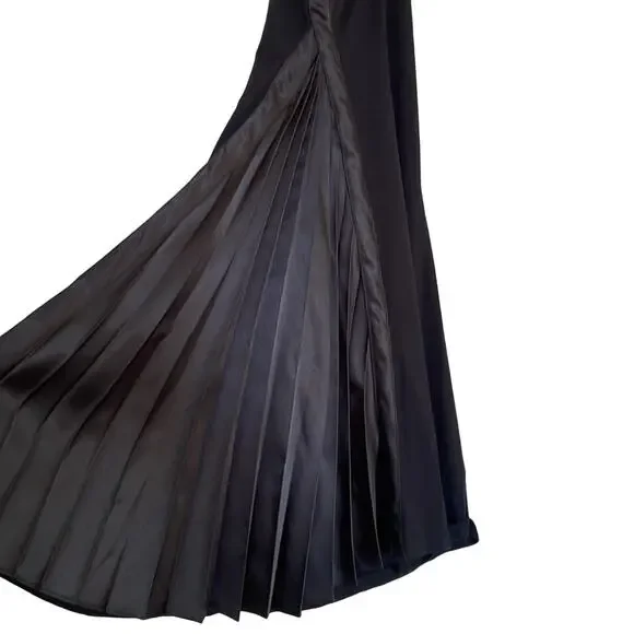 NWT house of dereon pleated black halter tie neck dress - Picture 4 of 6